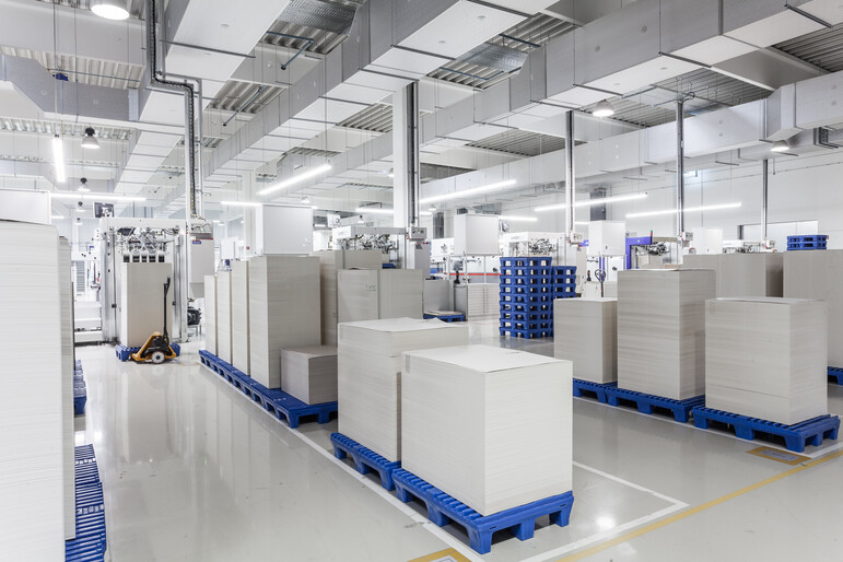 Warehouse with bright lighting