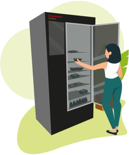 Illustration for using the SmartFridge with app