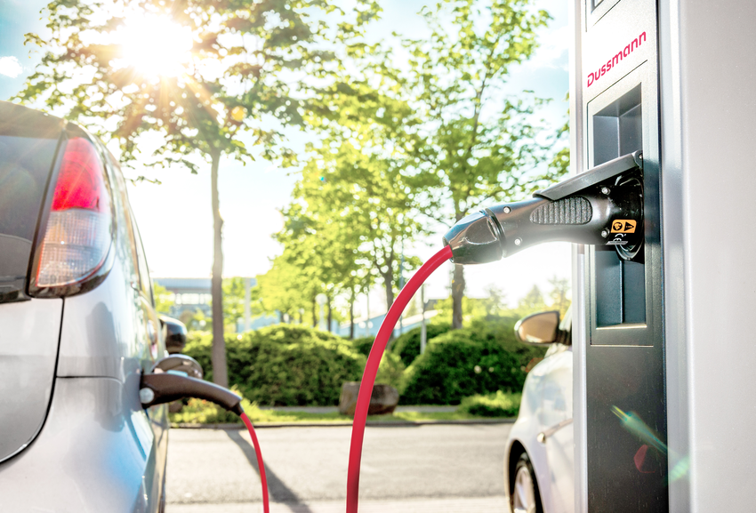 E-charging station with car 