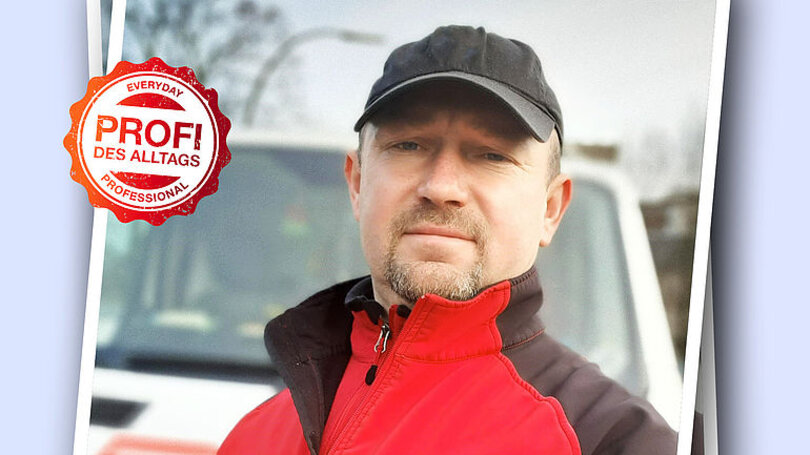 Ein sympathisches Portrait von Stefan Pooch, Allrounder im Team der Grün- und Außenanlagenpflege.