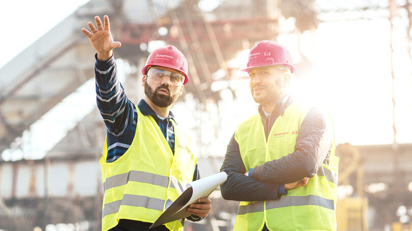 Two engineers on one construction site